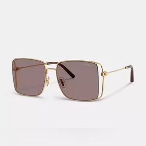 Coach Gold Oversized Sunglasses